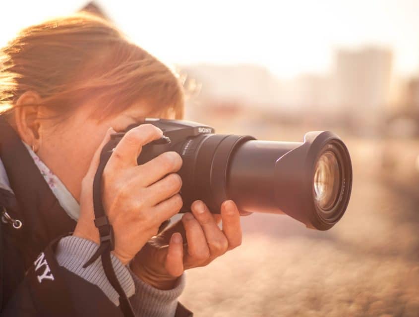 Photographer taking a picture