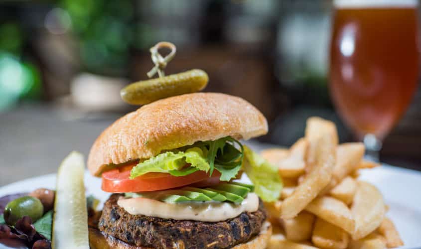 Oliver's Lunch Menu House made Veggie Burger